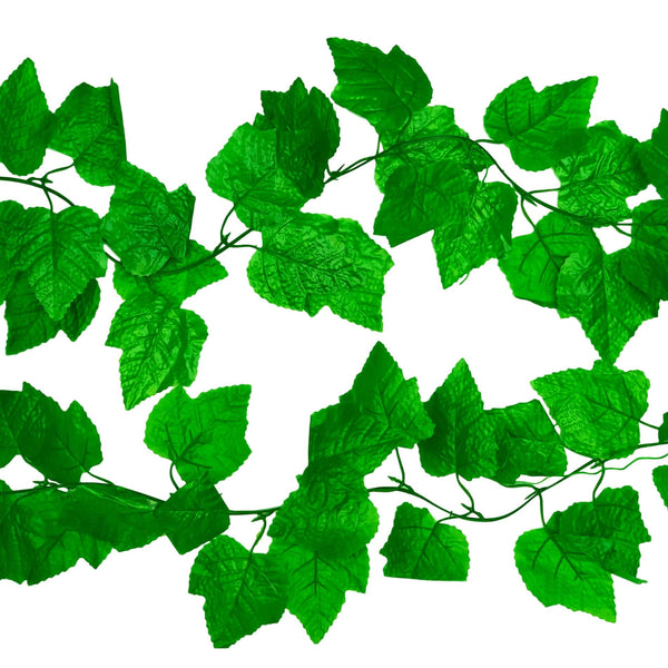 Green (Sold as a pack of 2 pieces) Grape Leaf Garland  2.2m