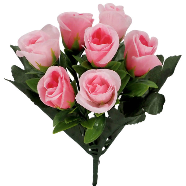Light Pink Leah Rose Bud Bush 27cm